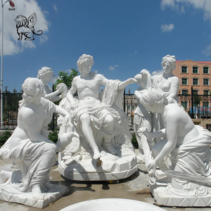 BLVE famoso classico scultura in pietra greca a grandezza naturale donne nude scultura da giardino all'aperto tre grazie <span class=keywords><strong>statue</strong></span> di marmo - Product Image 5