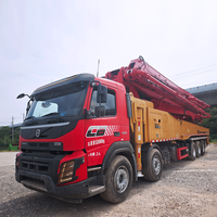 Pompe à béton à flèche Sany 72m d'occasion, châssis Volvo, diesel, 2019, Euro V, 520 CV, faible nombre d'heures de fonctionnement, entièrement révisée, prête à l'emploi mondial