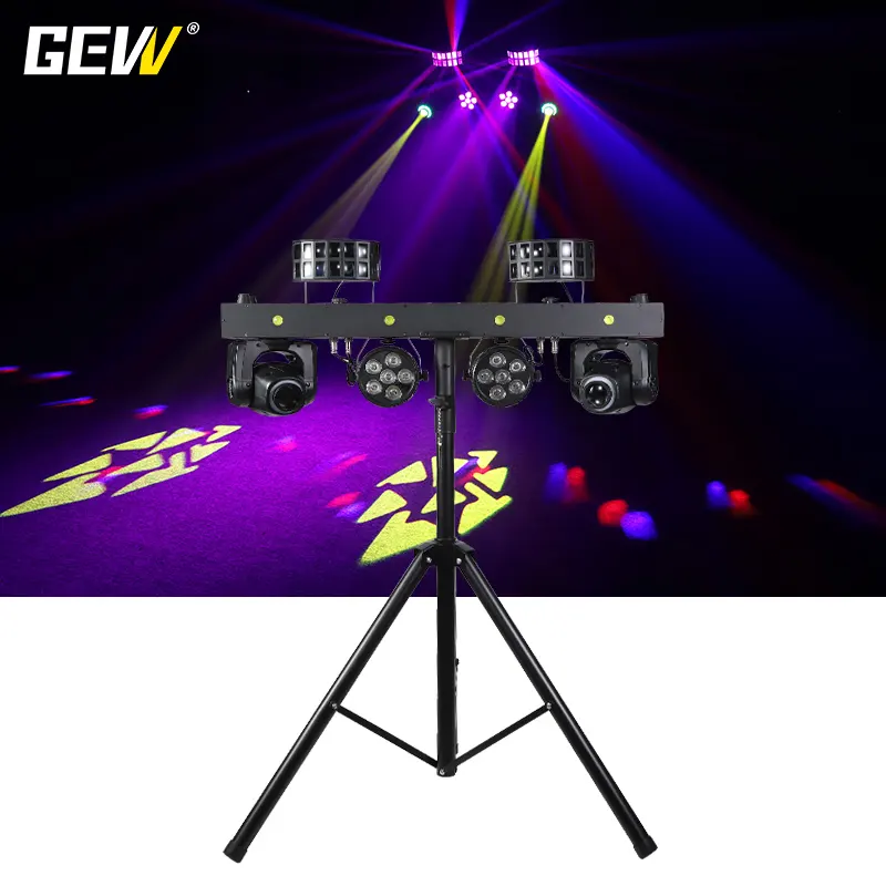 Dj Lights Disco Dj Ausrüstung Gig Bar 4pcs 12x1w RGBW 4 in1 Profession elle tragbare LED Par Bar Bühnen beleuchtung mit Ständer