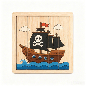 Rompecabezas de Madera Montessori Personalizado, Bloques de Madera Cognitivos, Juguetes Educativos de Madera con Dibujos Animados, Hecho en Vietnam para Niños y Bebés - Product Image 6