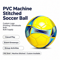Ballon de football en PVC personnalisé Aiju, taille 5, cousu à la machine, vente en gros de ballons de football, Pelotas De Futbol pour les sports de loisirs