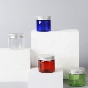 New Arrival 50g PET <b>Plastic</b> Bottle Blue Straight Sided Cosmetic Lotion Cream <b>Jar</b> - Product Image 5