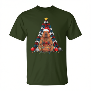 T-shirt Capybara Gaming Controllers Christmas Tree, cadeau de Noël pour les joueurs - Product Image 2