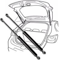 Amortiguadores de Capó Delantero Compatibles con Nissan Titan 2004-2015 o Pathfinder 2004, Nissan Armada 2005-2015