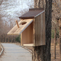 Maison d'incubation et volière pour oiseaux en bois et acrylique avec caméra et panneau solaire pour la surveillance et l'enregistrement intelligent des oiseaux