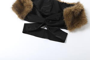 Completo Donna Primavera Autunno: Top Corto con Inserti in Pelliccia + Pantaloni Lunghi, Set Due Pezzi Sexy da Club - Product Image 6