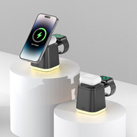 Station de charge sans fil magnétique multifonctionnelle Qi2 Light 3 en 1 pliable pour iphone 15/14/13 Pro Max15/13 Pro