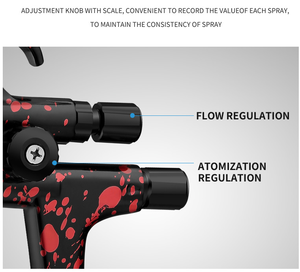 ปืนพ่นสีระบบลม AIR GREEN แรงดันสูง HVLP หัวฉีดขนาด 1.3 มม. สำหรับงาน DIY ความจุ 600 มล. ใช้กับสีน้ำได้  วัสดุพลาสติก - Product Image 6