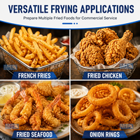 Friteuse Électrique Professionnelle Ouverte pour Frites, Poulet Rôti et Dinde – Idéale pour Restaurants