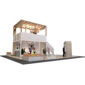 Stand d'exposition de haute qualité, respectueux de l'environnement, fabriqué en Chine, 9x9m (30x30ft), stand d'exposition à 2 étages pour salon professionnel - Product Image 2