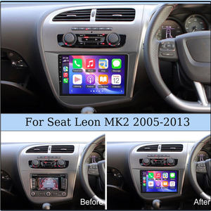 Autoradio Android con Schermo Touch da 9 Pollici e GPS per <span class=keywords><strong>Seat</strong></span> <span class=keywords><strong>Leon</strong></span> MK2 2005-2012, Universale o <span class=keywords><strong>Dimensioni</strong></span> VW, Lettore Multimediale Stereo Plug & Play - Product Image 2