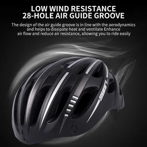 CE Certification CPSC Certification Road Mountain Bike Helmet Integrated Magnetic Suction Wind Mirror Adult Men And Women He