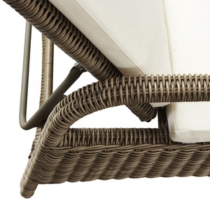 Modern Adjustable Wicker Aluminum Chaise Lounge Furniture <strong>Outdoor</strong> Garden Rattan <strong>Recliner</strong> <strong>Chair</strong> with Retractable Ottoman - Product Image 6