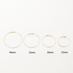 Boucles d'oreilles créoles en alliage de cuivre plaqué or 14k 18k et platine, bijoux unisexes, accessoires de boucles d'oreilles DIY, origine Yiwu - Product Image 2