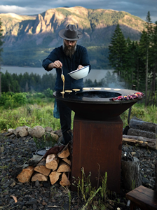 Barbecue d'extérieur en acier Corten résistant à la rouille, foyer de jardin, fabrication chinoise - Product Image 5