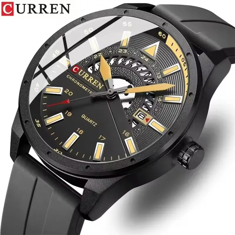OEM Support CURREN 8421 hommes décontracté Sport montre à Quartz haut marque montre en cuir affaires mode poignet mâle horloge hommes montres
