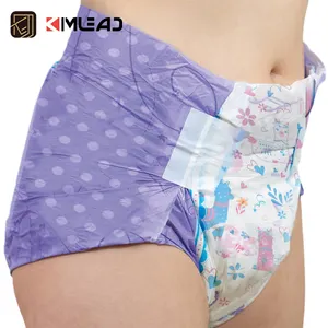 Kimlead abdl diaper ultra thick adult xxl abdl cloth diapers for adult pink abdl diapers