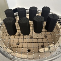 Charbon à chicha en forme d'hexagone en coquille de noix de coco 100% naturel, sans odeur, longue durée de combustion, charbons hexagonaux pour chicha