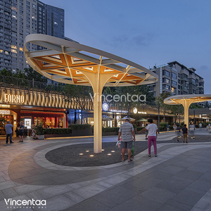 Vincentaa lớn ngoài trời hiện đại kim loại lá gian hàng tác phẩm điêu khắc có thể được tùy chỉnh với thiết kế mới - Product Image 1