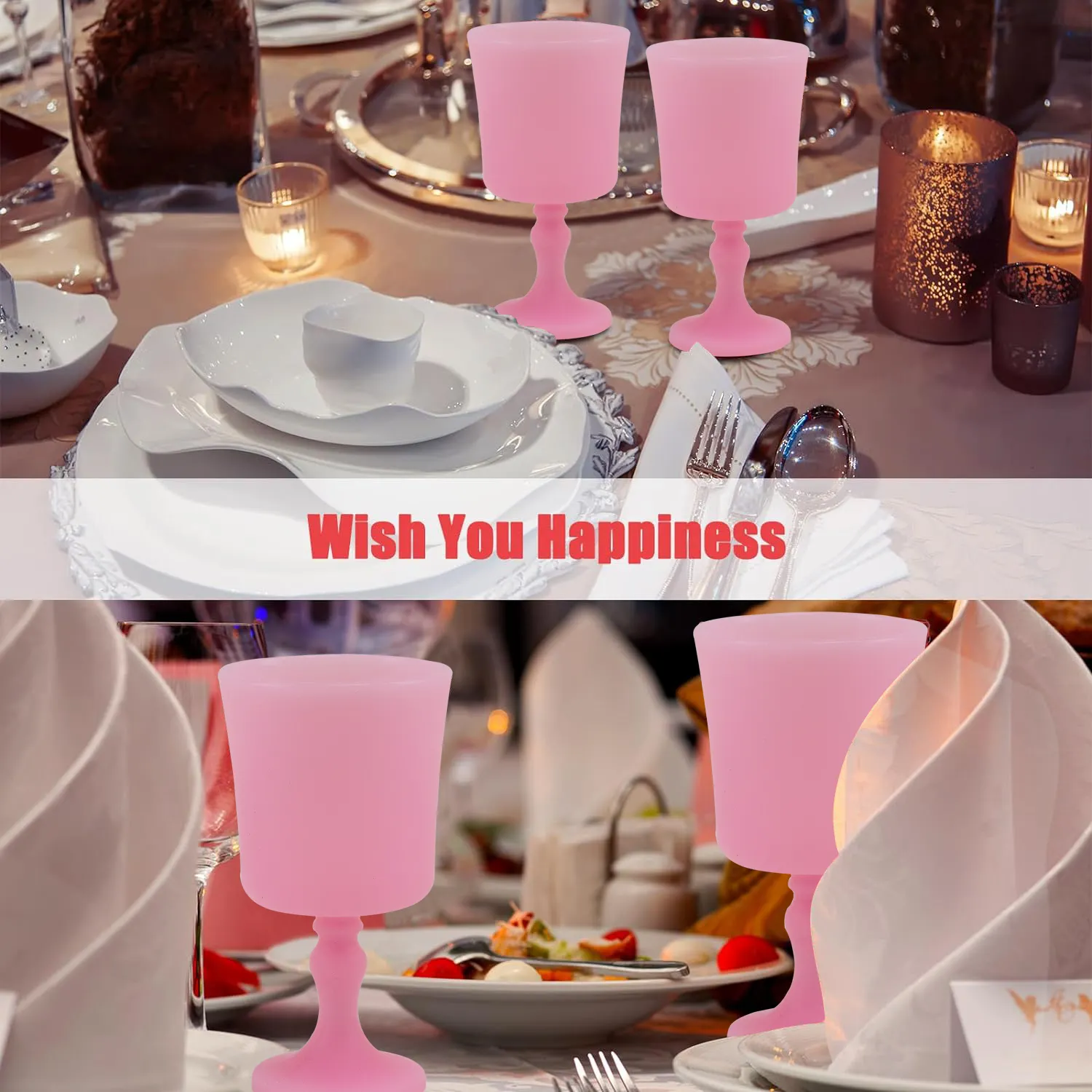 Inquebrável Vinho Copos Cup, Simples Shatterproof Silicone Cálice Copos De Vidro para Festa De Casamento Feriados, BPA Livre
