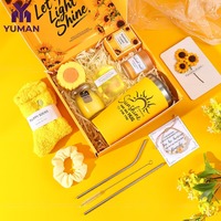Coffret Cadeau Transfrontalier Bougie Aromathérapie et Boule de Bain SPA Tournesol avec Boîte en Papier – Idéal pour Anniversaire Femme, Fête des Mères, Mariage, Souvenir de Voyage