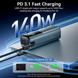 เวนชั่น 27000mAh พาวเวอร์แบงค์ 200W PD ชาร์จเร็ว หน้าจอสมาร์ท TFT พาวเวอร์แบงค์สำหรับเดินทาง สำหรับแล็ปท็อปและโทร<span class=keywords><strong>ศัพท์</strong></span> - Product Image 4