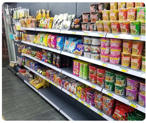 Factory Customized Layer Supermarket Shelf Durable Grocery Metal Snack Display Shelves Convenience Store Gondola <b>Shelving</b> Racks - Product Image 5