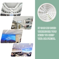 Cache-venteaux de plafond rond blanc avec vis pour remplacement de conduits de chauffage CVC, ventilateur d'extraction pour maison, bureau, cuisine, ventilation - Chine