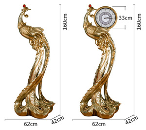 Orologi da Terra Moderni in Resina, Ornamenti a Forma di Fenice, Decorazioni di Lusso Artigianali - Product Image 4