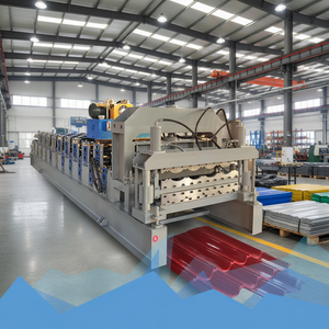 Building Material Zinc Iron Double Layer IBR Roof <b>Sheet</b> Roll Forming Machine with Bearing & Motor 380V 0.3-0.6mm Thickness - Product Image 1