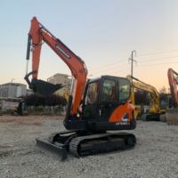 Excavadora Usada de Marca Coreana Doosan DX60-9C, Excavadora de Orugas de 6 Toneladas, Cucharón de 0.21m3, Maquinaria de Construcción