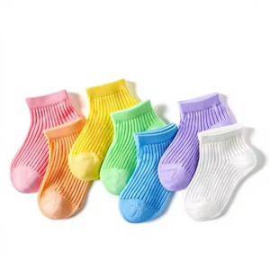 Calzini per Bambine Best Seller, Antiscivolo e Traspiranti, Colore Caramella, 82,4% Misto Cotone, 7 Paia Taglia L, Uso Quotidiano, ODM/OEM Accettati - Product Image 4