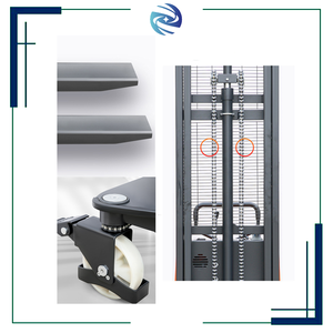 Apilador de palés semieléctrico de carga de buena calidad, apiladores de elevación eléctricos potentes de radio de giro pequeño - Product Image 6