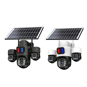 Telecamera di Sicurezza Wireless 6MP con 3 Schermi, Alimentata a Pannello Solare, 3 Obiettivi, WiFi, per Esterni, Telecamera CCTV Solare - Product Image 3