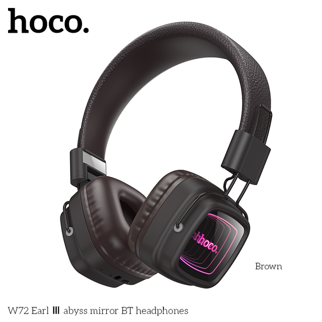 2026 Trending Hoco W72 Ear Abyss Mirror BT 6.0 Headphones 25H Playtime Over-Ear Wireless Headset