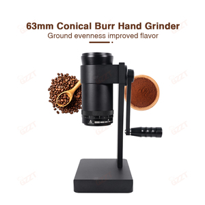 เครื่องบดกาแฟด้วยมือทรงกรวยกรวยเคลือบไทเทเนียม63มม. ใน30วินาทีเครื่องบดกาแฟด้วยมือ100ก. - Product Image 3