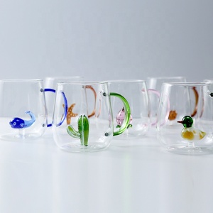 Tazza di vetro con manico in vetro a strato singolo tazza di vetro per bevande a base di succo per uso domestico - Product Image 4