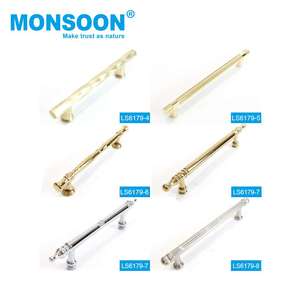 Ánh Sáng Sang Trọng Phong Cách Zamak Gốm Cổ Điển Hiện Đại Tủ Bếp Xử Lý Thép Không Gỉ Kéo Núm Vàng Ngăn Kéo Xử Lý Cho Tủ - Product Image 5