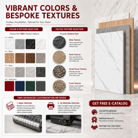 Panneau mural en PVC imperméable effet marbre avec cœur SPC vierge, surface mate, traitement UV, couche anti-usure, cœur rigide pour cuisine