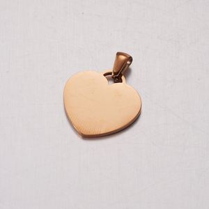 Vente en gros de pendentifs vierges gravables en acier inoxydable poli pour bijoux à bricoler soi-même pendentifs à breloques en forme de cœur - Product Image 5