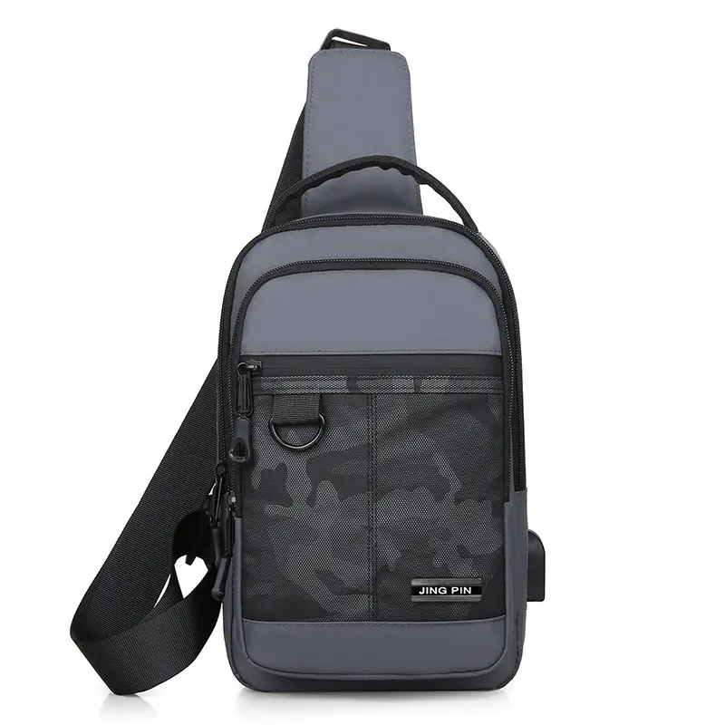 2022 New Fashion USB Lightweight Wear-resistant Crossbody Bag Texture Single Shoulder Bag Men Messenger Bag For Daily Life