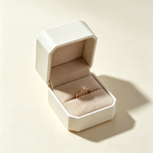 OEM Custom Logo Microfiber Liner Jewelry <b>Box</b> & Matching <b>Gift</b> Bag - Luxury Gold Foil Embossing Packaging for Rings & <b>Earrings</b> - Product Image 2