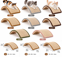 Griffoir incurvé pour chat en carton ondulé, planche à gratter OEM ODM avec logo personnalisé, tapis de griffage pour affûter les griffes de chat, vente en gros