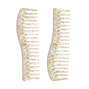 Hair Comb Large Tooth Transparent Glitter Plastic Anti Static For Long Hair <b>Styling</b> Smoothing Flat <b>Head</b> Comb - Product Image 1