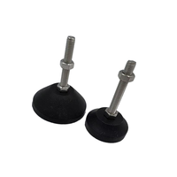 Pied de meuble robuste antichoc en caoutchouc et métal, diamètre 40 mm, M8x60, pied de nivellement fixe pour armoires, design industriel
