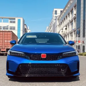 Car Front <b>Grille</b> <b>For</b> 11th 2022 2023 2024 Type R Style <b>Mesh</b> Grid Cover Trim Body Kit Accessories Exterior - Product Image 6