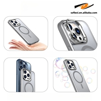 Coque de protection antichoc en PC rigide mat avec film de protection d'objectif de luxe pour iPhone 17 16 12 13 14 15 Pro Max, compatible avec la recharge magnétique sans fil