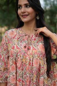 Moderno para todas las estaciones, vestido tejido de algodón orgánico de retazos ecológico, ligero, suave, Vintage, elegante, informal, comodidad diaria - Product Image 2