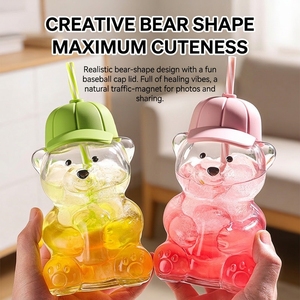 Vaso de Vidrio Creativo con Forma de Oso de 20 oz, Multifuncional para Hogar, Bar u Oficina, Sin Logotipo - Product Image 6