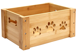 Petit panier de rangement en bambou écologique, vente en gros d'usine, design personnalisé avec motif d'animal mignon, panier à linge classique/boîte, mariage - Product Image 2